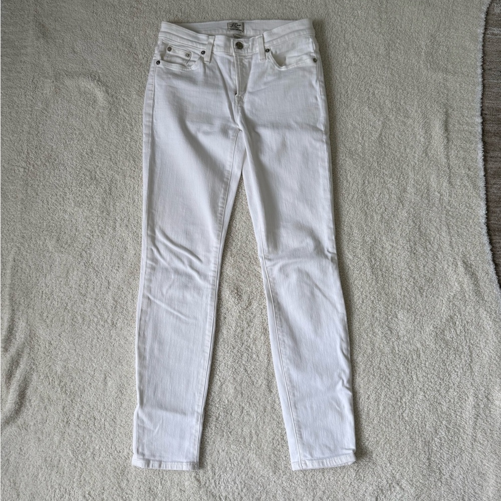 J Crew white toothpick jeans size 26